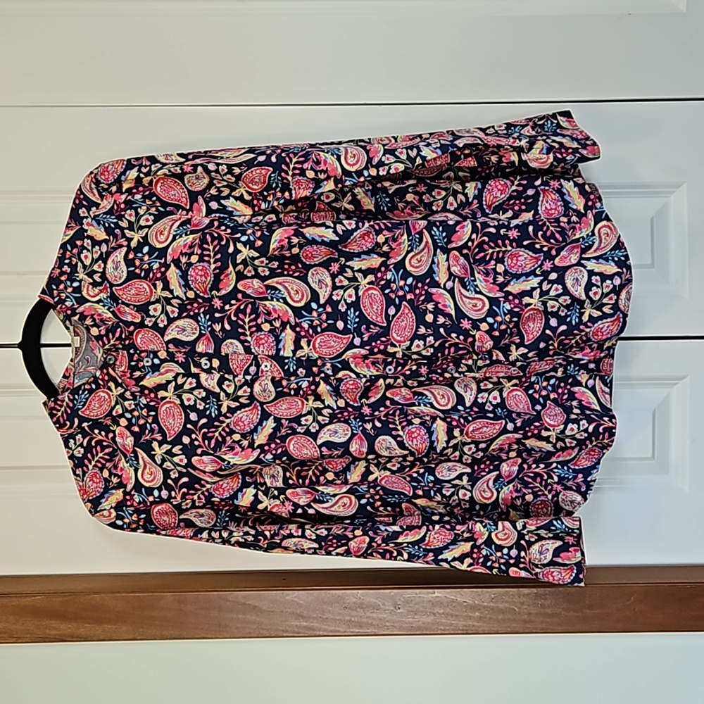 Talbots LP button down paisley shirt